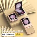 DiamondFlex Z Flip 6, 5, 4 Electroplated Leather Case