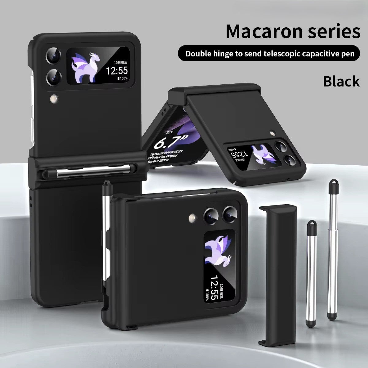 SilkPen Flip – Slim Double-Hinge Case with S Pen Holder for Z Flip 6,5,4,3