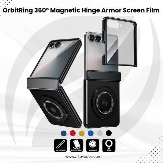 OrbitRing Flip 7, 6, 5, 4 – 360° Magnetic Hinge Armor Screen Film Case