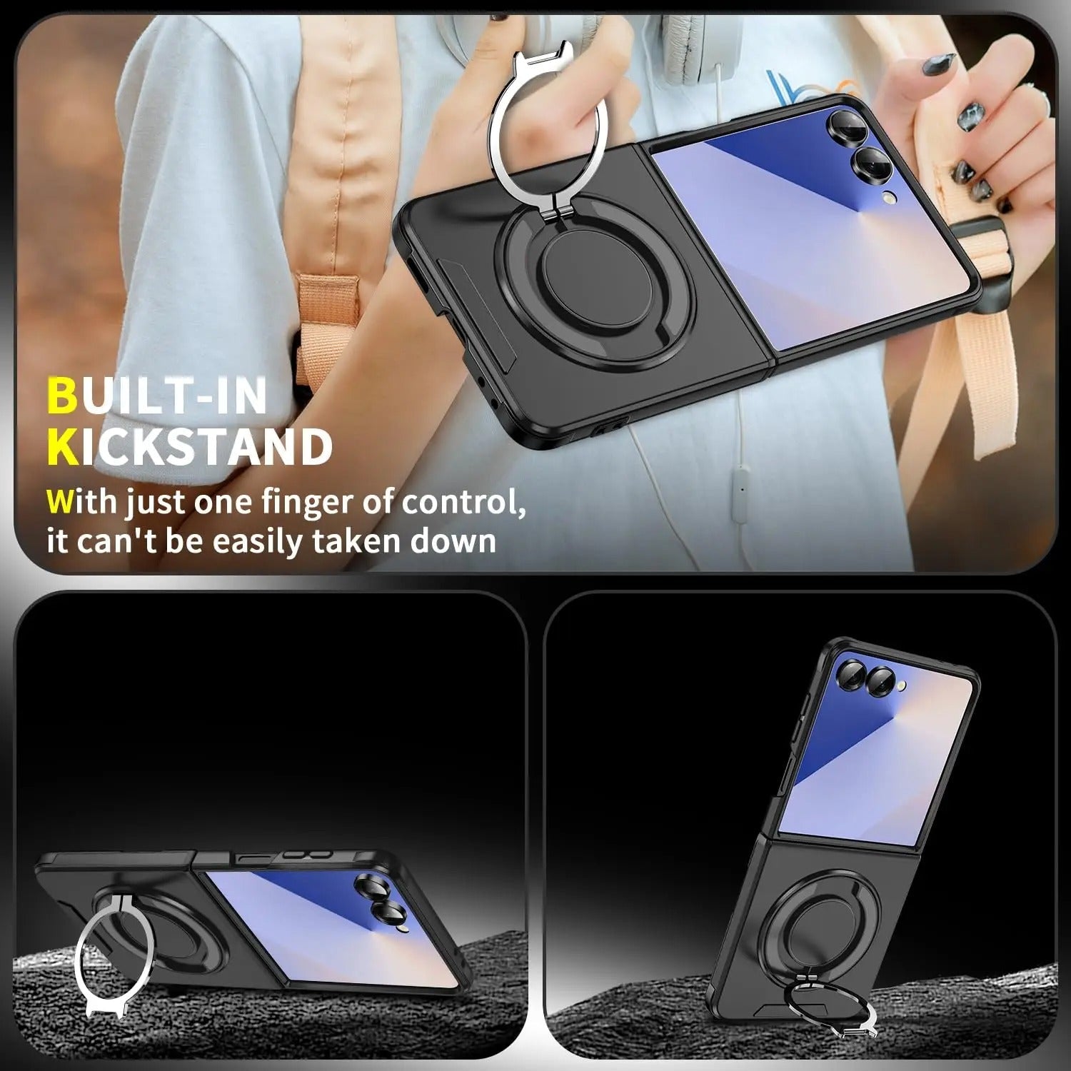 FortiFlip – Z Flip 7 Military Kickstand Armor Case