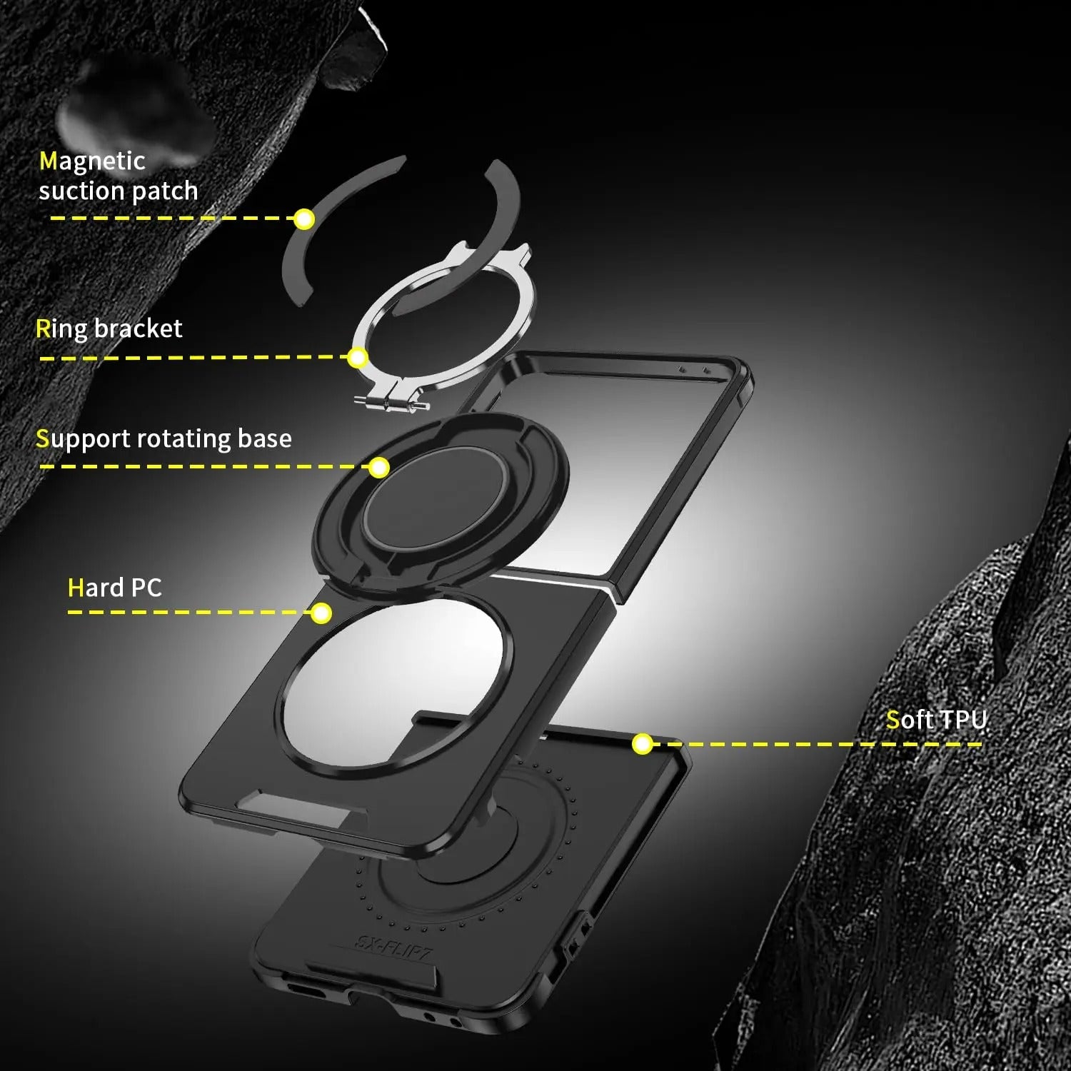 FortiFlip – Z Flip 7 Military Kickstand Armor Case
