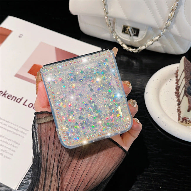 GlamQuicksand Z Flip 7, 6 ,5 ,4 ,3 Case Luxury Glitter Diamond Clear Cover