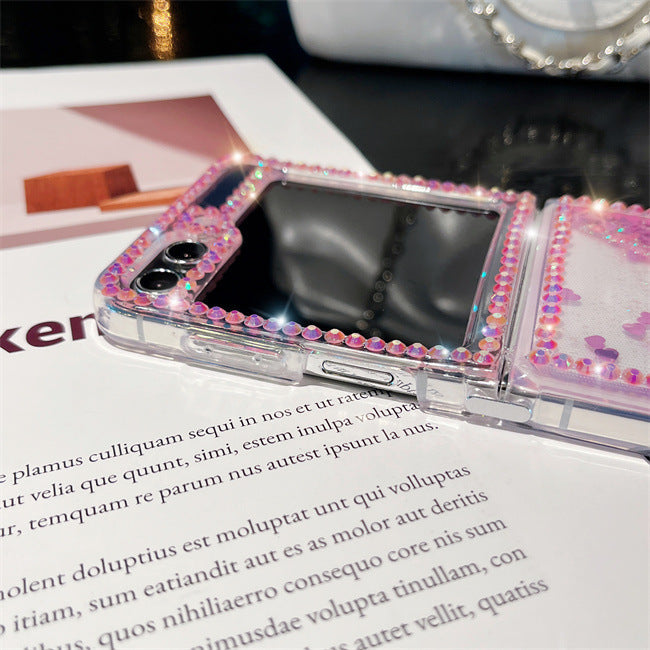 GlamQuicksand Z Flip 7, 6 ,5 ,4 ,3 Case Luxury Glitter Diamond Clear Cover