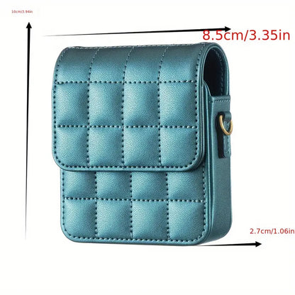 Quilted Crossbody Phone Pouch for Samsung Z Flip – Black