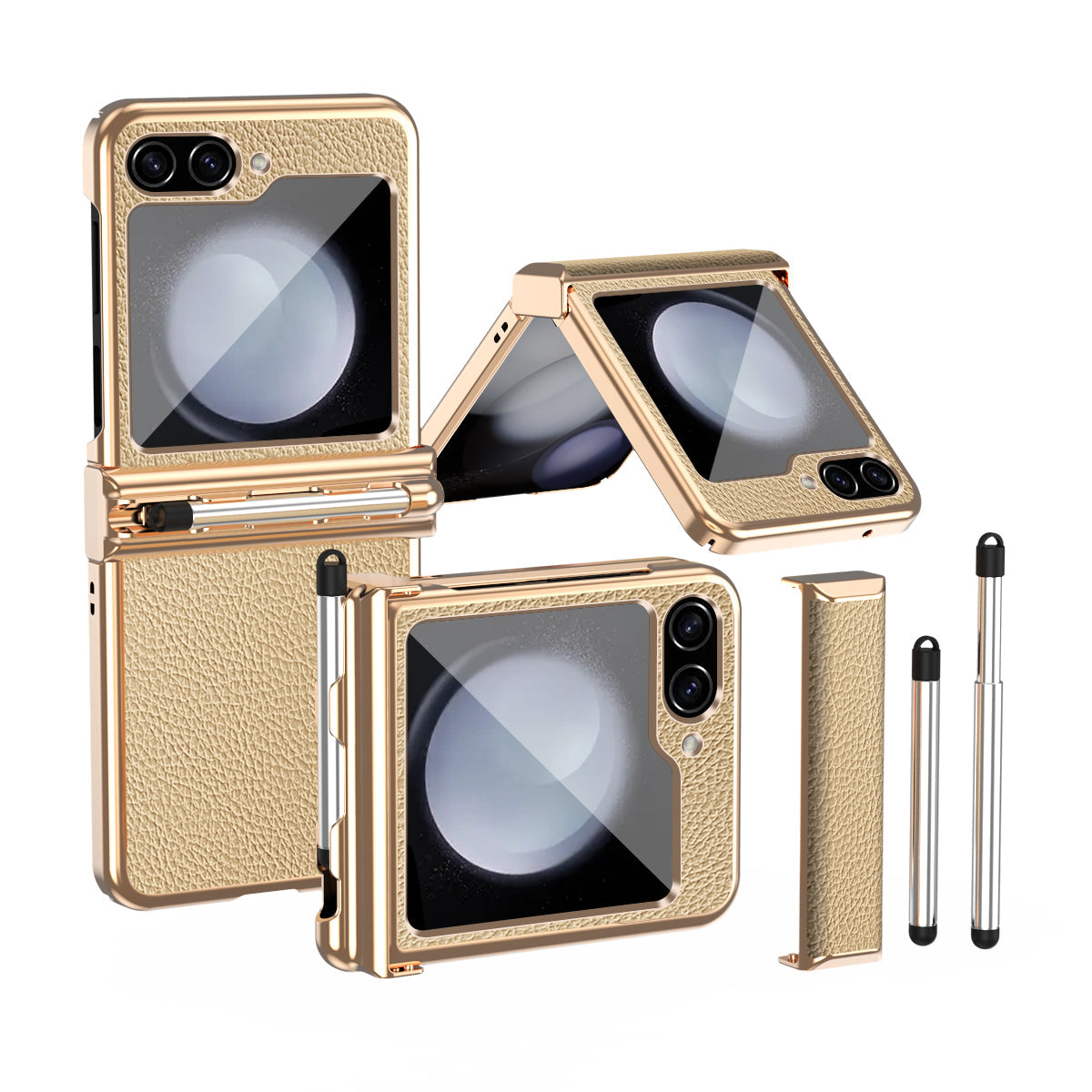 LuxeLychee Flip 7, 6, 5 & 4  Magnetic Hinge & Pen Slot Case