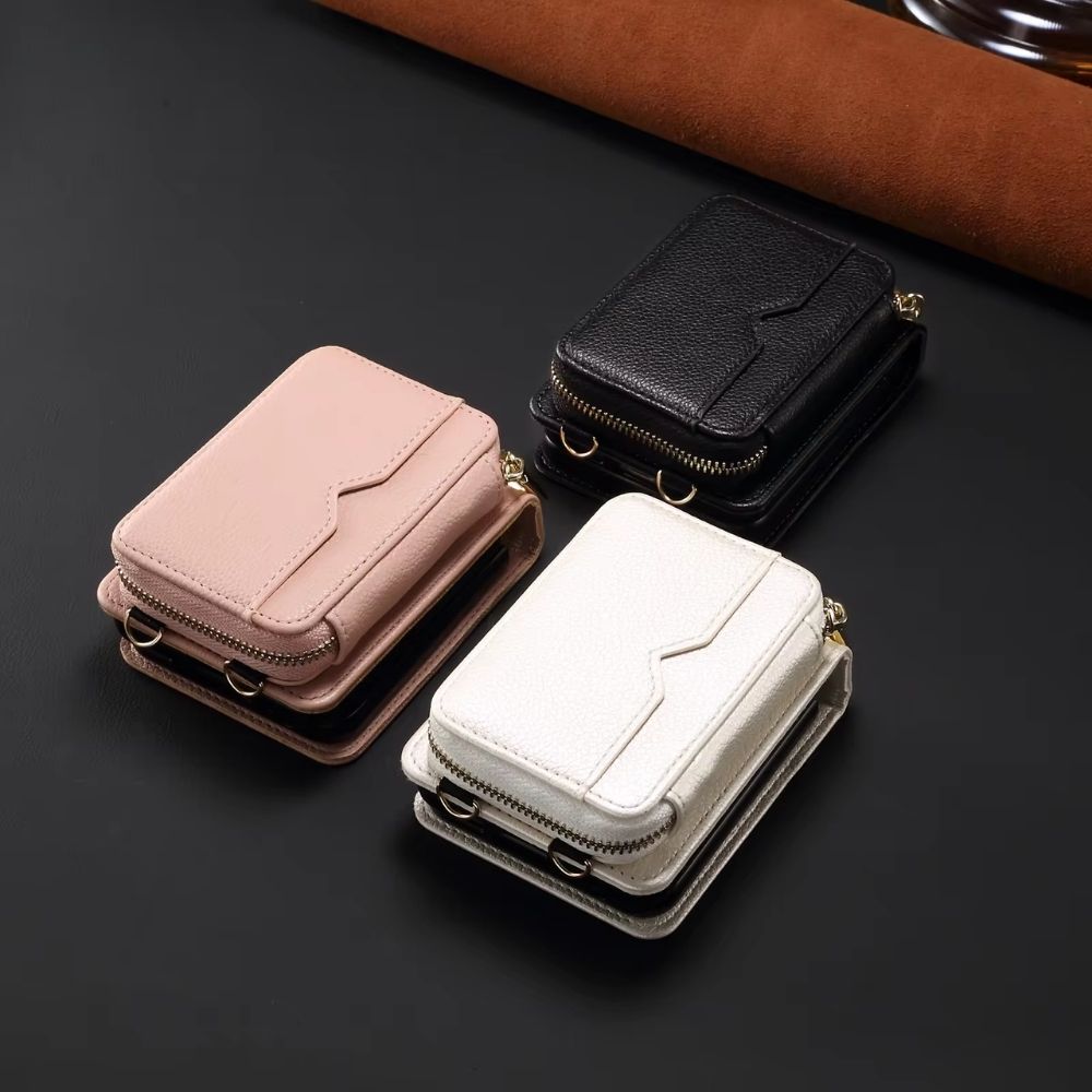 LuxeCross Z Flip 6, 5, 4, 3 Leather Crossbody Case