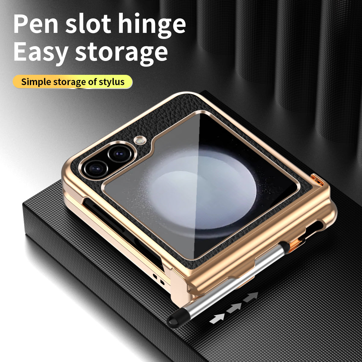 LuxeLychee Flip 7, 6, 5 & 4  Magnetic Hinge & Pen Slot Case