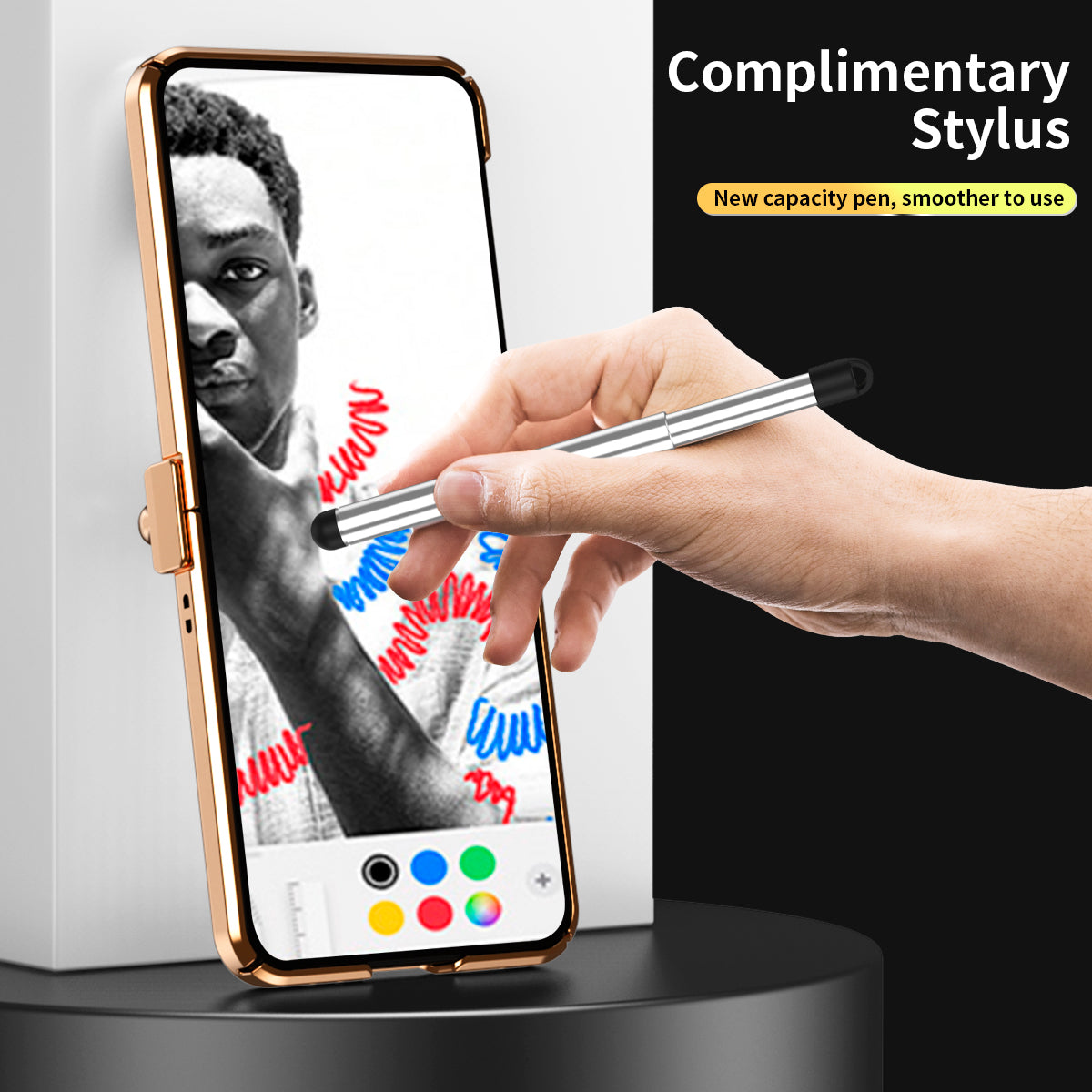 LuxeLychee Flip 7, 6, 5 & 4  Magnetic Hinge & Pen Slot Case