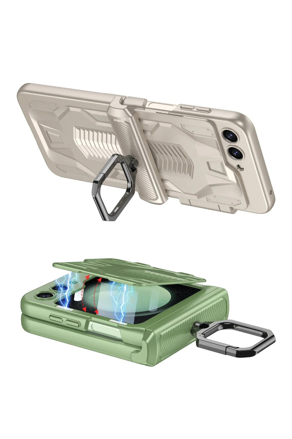 MagHinge Z Flip 7, 6, 5 Toughened Film Armor Case