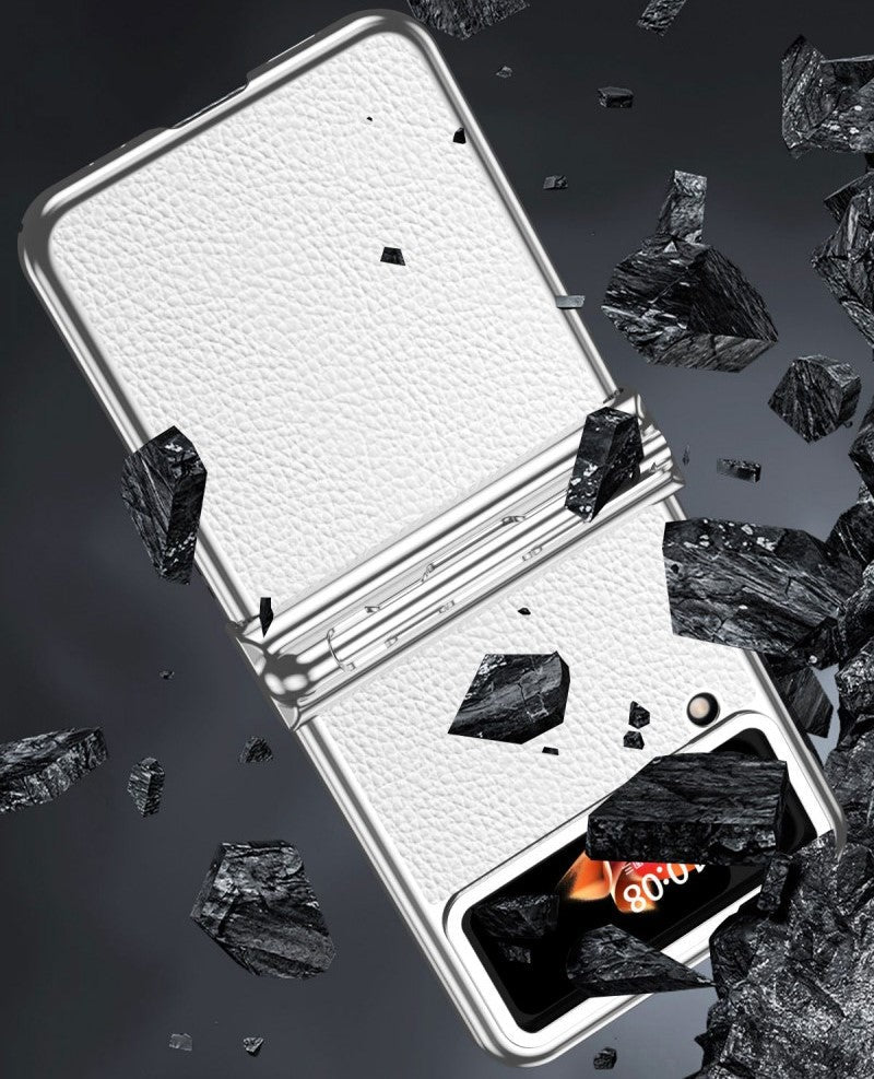 PenGuard Z Flip 6, 5, 4 Leather Hinge Case