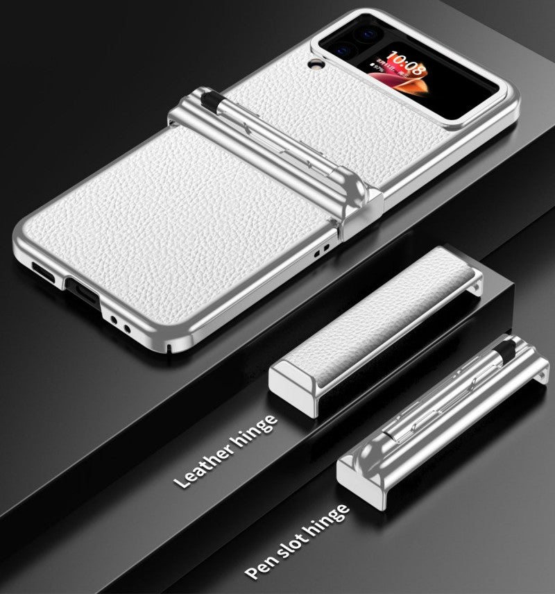 PenGuard Z Flip 6, 5, 4 Leather Hinge Case