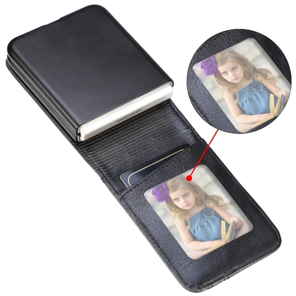 FlexiLeather Z Flip 6, 5 Shockproof Leather Case