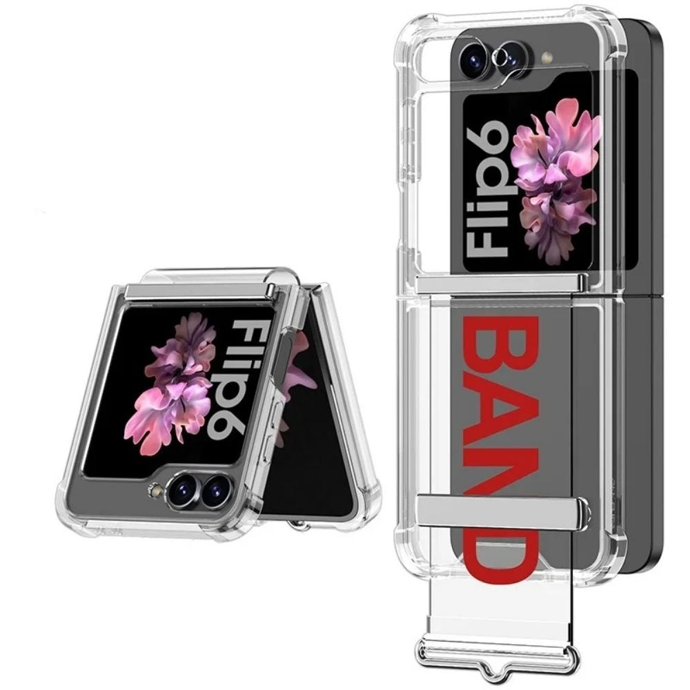 AirGuard Z Flip 6, 5, 4 Transparent Wrist Strap Case