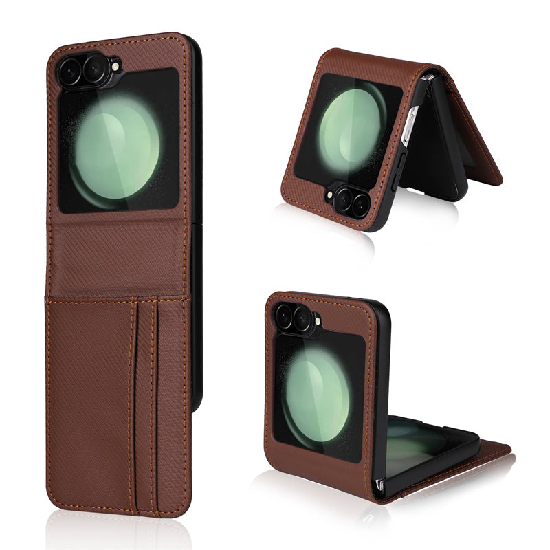 RegalFlip Carbon Wallet Cover - Z Flip 7, 6 & 5 Multi-Card Slot Case