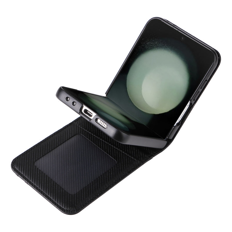 RegalFlip Carbon Wallet Cover - Z Flip 7, 6 & 5 Multi-Card Slot Case