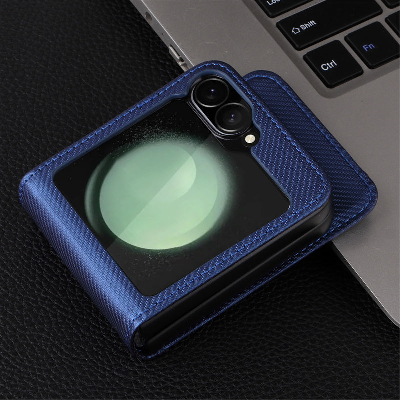 RegalFlip Carbon Wallet Cover - Z Flip 7, 6 & 5 Multi-Card Slot Case