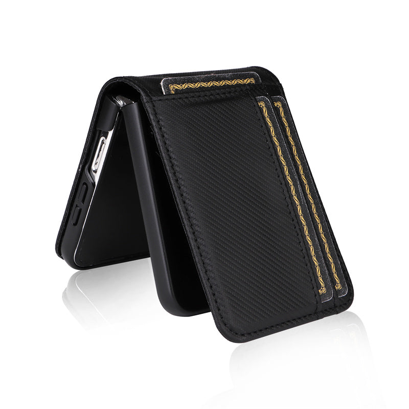 RegalFlip Carbon Wallet Cover - Z Flip 7, 6 & 5 Multi-Card Slot Case