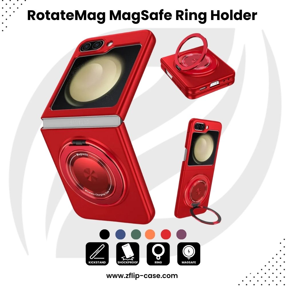 RotateMag Z Flip 7, 6, 5 & 4 MagSafe Ring Holder Case