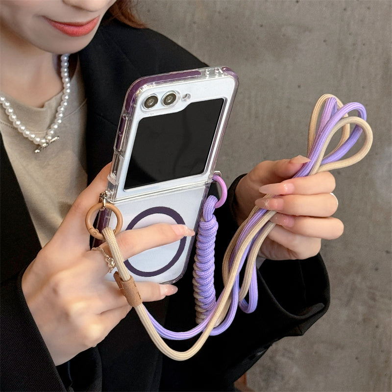 FlipCarry Magnetic Crossbody Z Flip 7 , 6 , 5 Slim & Hands-Free Case