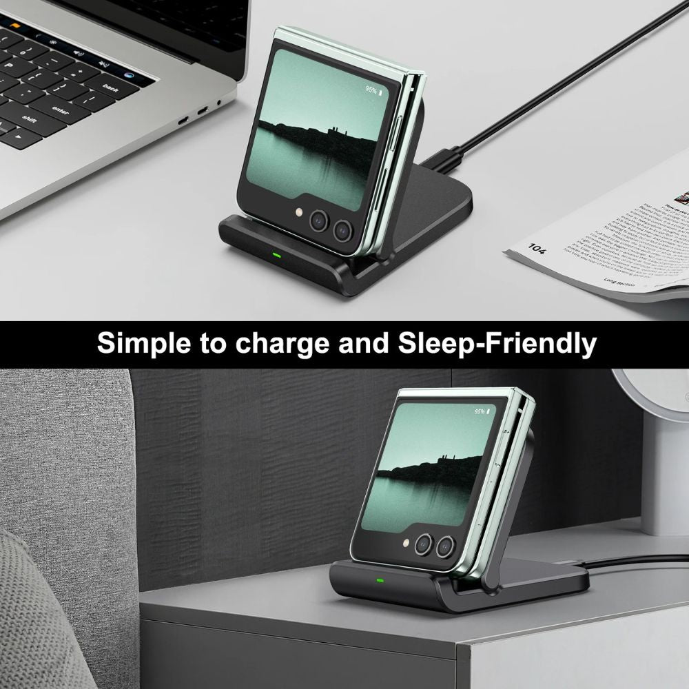SwiftCharge Wireless Stand for Z Flip 7, 6, 5, 4 & More - Foldable Fast Charging