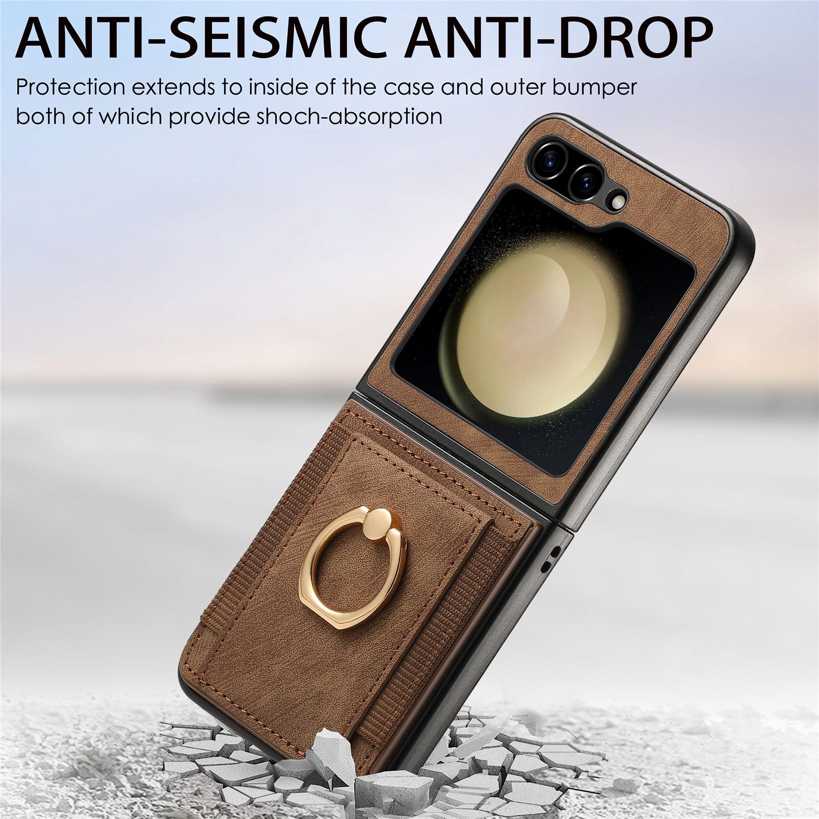 VintageFlex Z Flip 6, 5, 4 Magnetic Leather Wallet Case