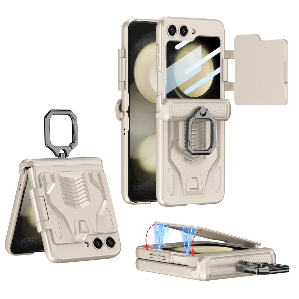 MagHinge Z Flip 7, 6, 5 Toughened Film Armor Case